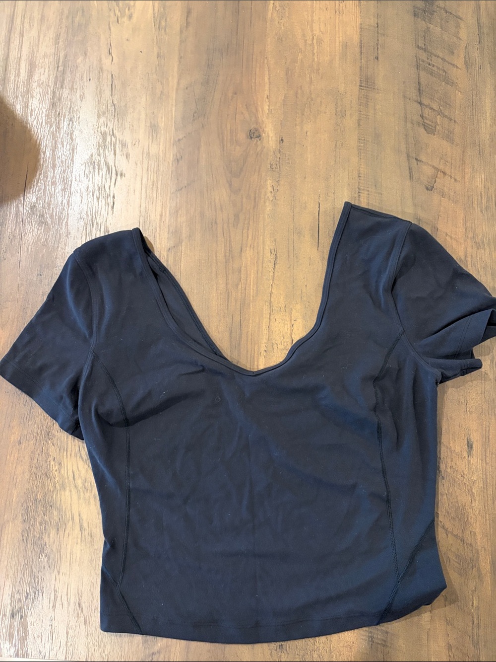 Lululemon black yoga fitted crop top